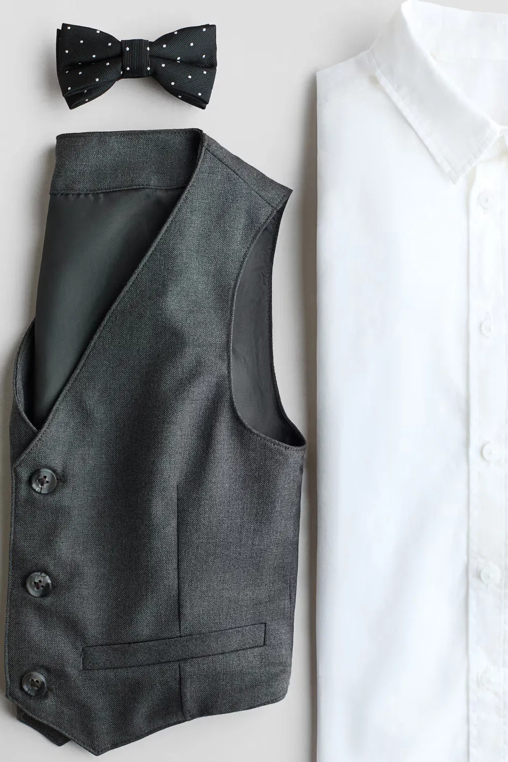 Комплект для выхода в свет из 3 предметов H&M, Dark Grey/White — фото 2