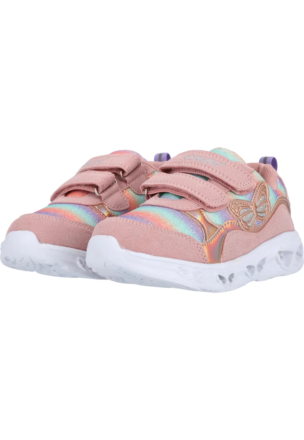Детские кроссовки со светящейся подошвой Canpi Zigzag, Rosa — фото 4