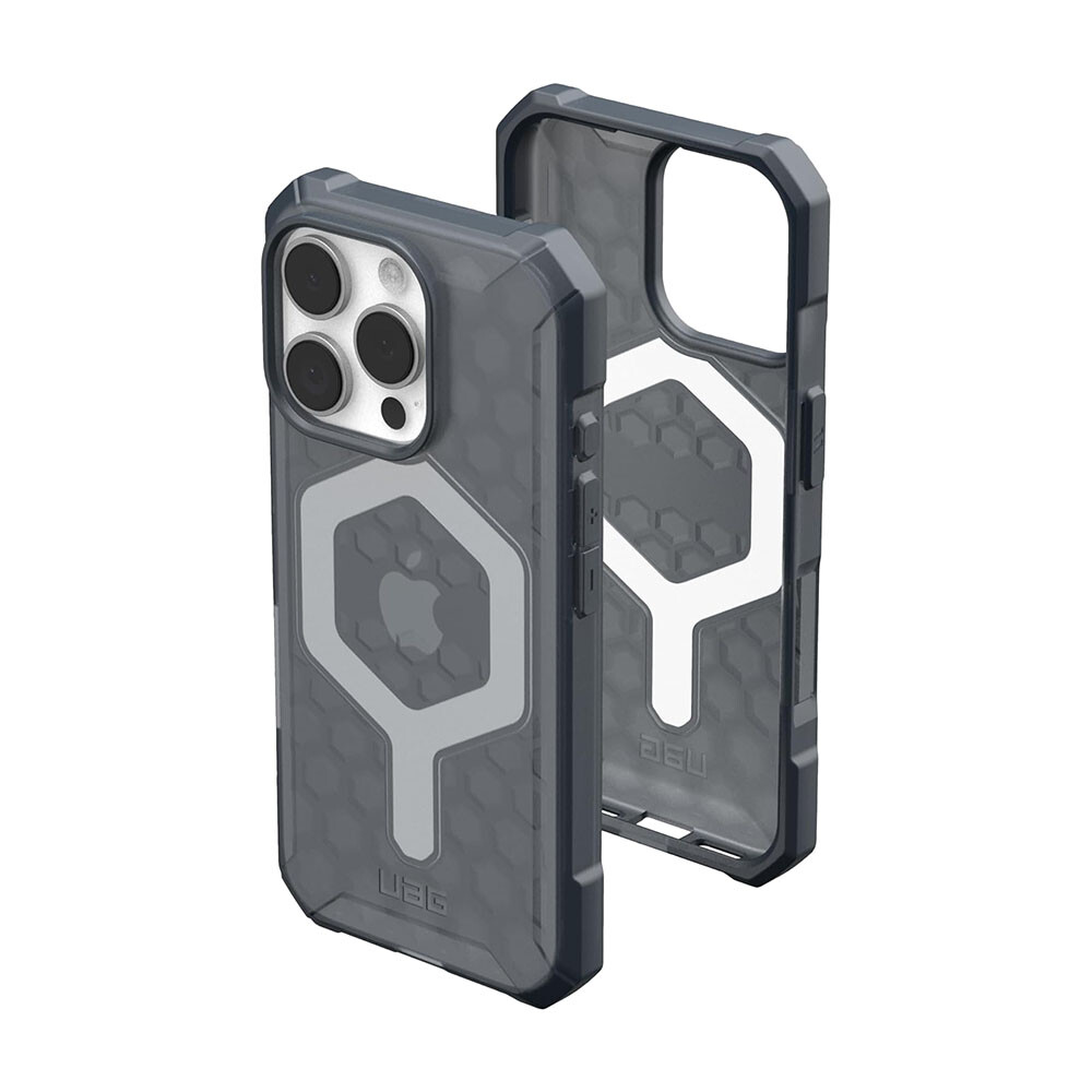 

Чехол UAG Essential Armor для iPhone 16 Pro с MagSafe, Ash, Серый, Чехол UAG Essential Armor для iPhone 16 Pro с MagSafe, Ash