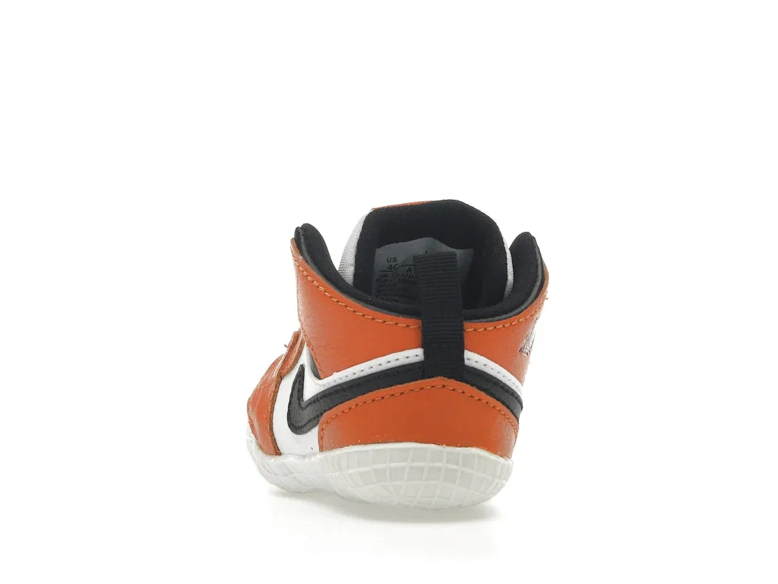 Детские кроссовки Lifestyle с принтом Jordan 1 Crib Bootie Jordan, White/Starfish/Black — фото 4