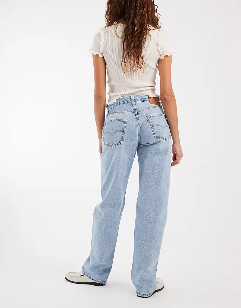 Джинсы Levi's 501 прямого кроя в стиле 90-х, светло-голубые — фото 3