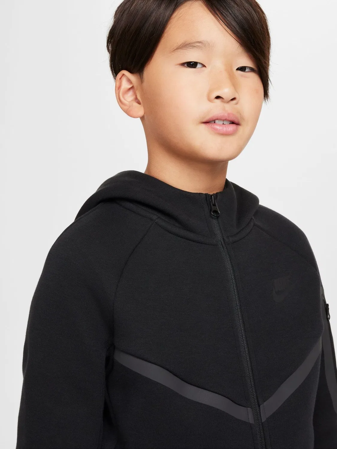 Худи Nike Sportswear Tech Fleece на молнии, черный — фото 4