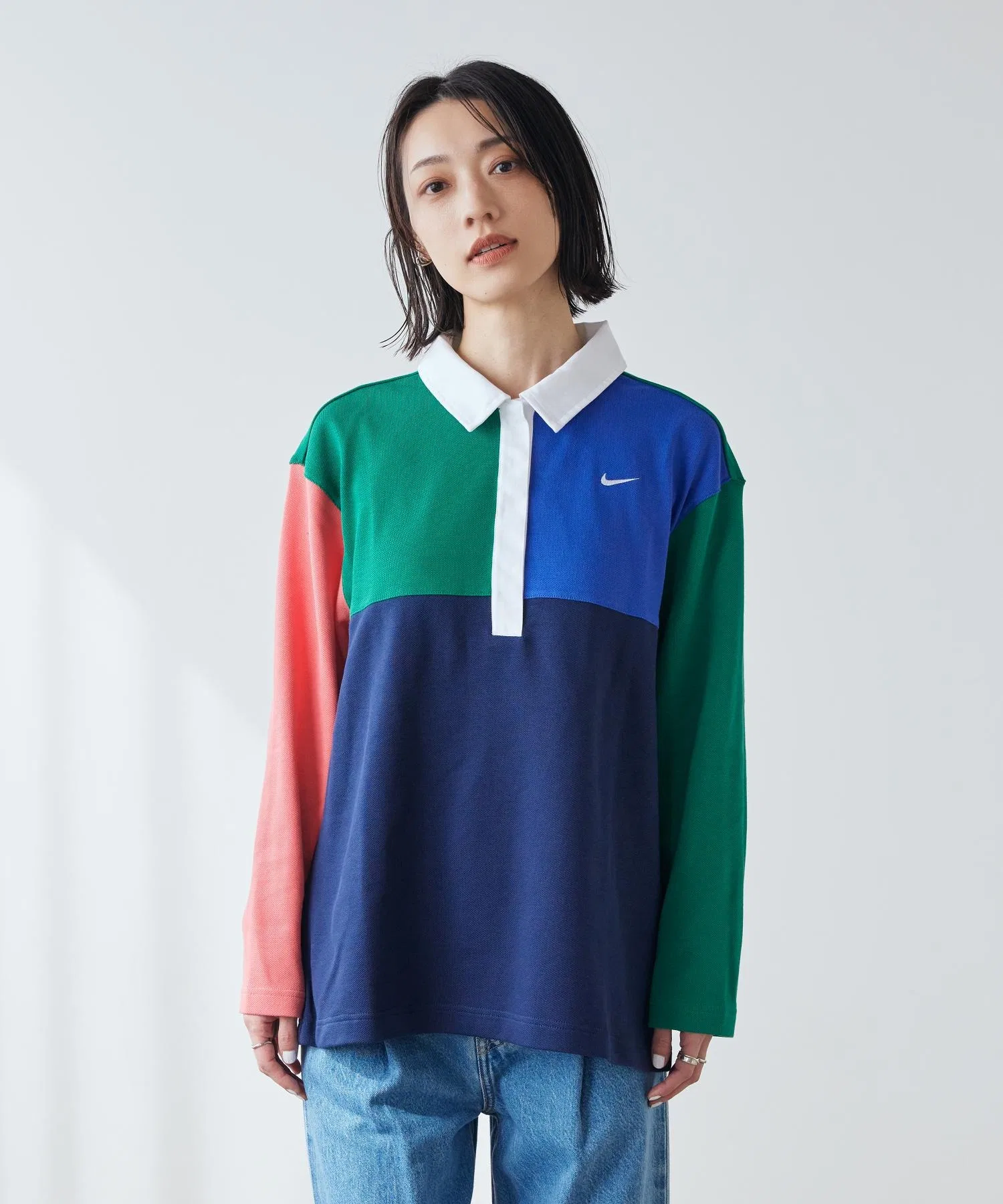 Женская поло-рубашка Nike Sportswear Oversized с длинными рукавами IF0358-365 Malachite