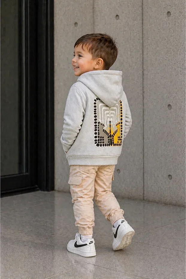 Детский жакет на молнии с принтом Nk Kids, Beige