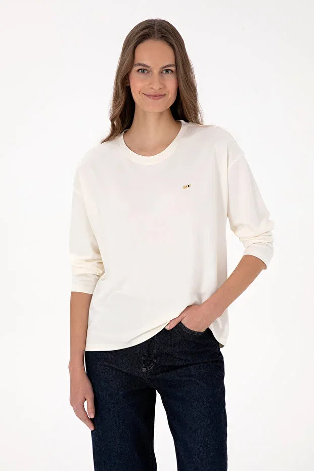Женские свитшот с длинным рукавом U.S. Polo Assn., Nude Color — фото 3