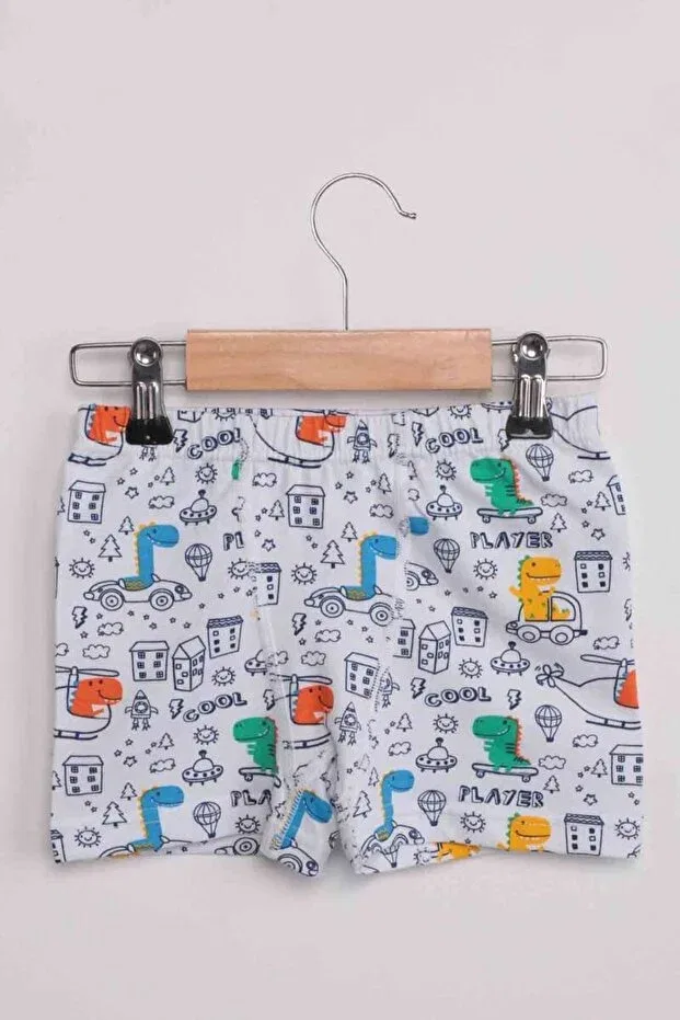 Детские боксеры для мальчиков с принтом Elestan printed home patterned boys' boxers Tutku, Colored