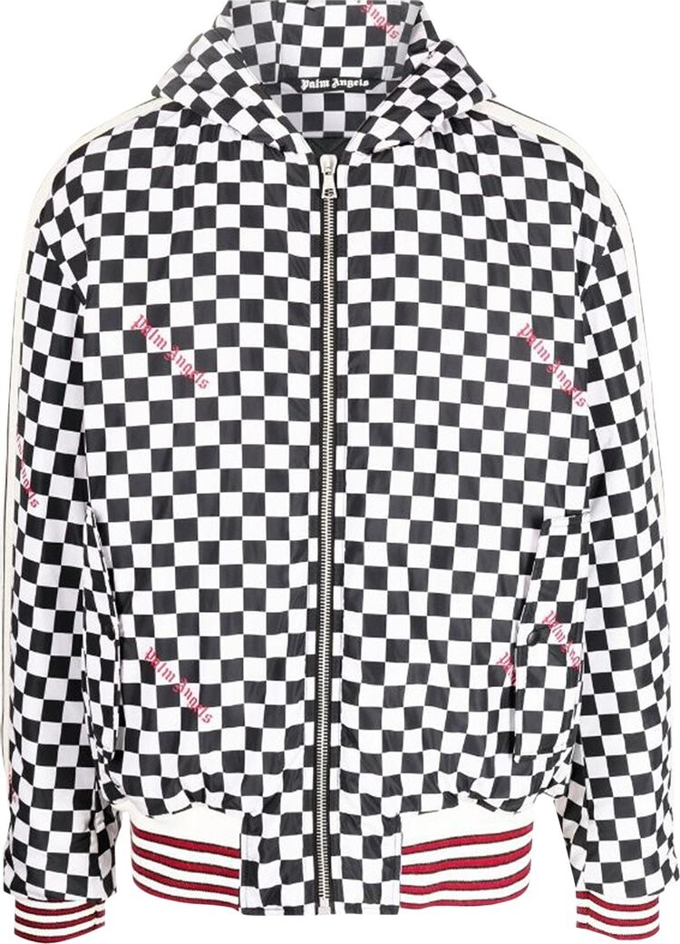 

Куртка Palm Angels Damier Puffed Hoody Jacket 'Black/Red', черный