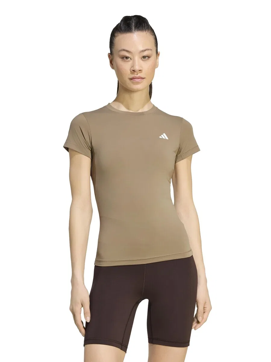 Спортивная футболка ADIDAS PERFORMANCE Performance Shirt 'PWR ESS' цвета хаки — фото 2