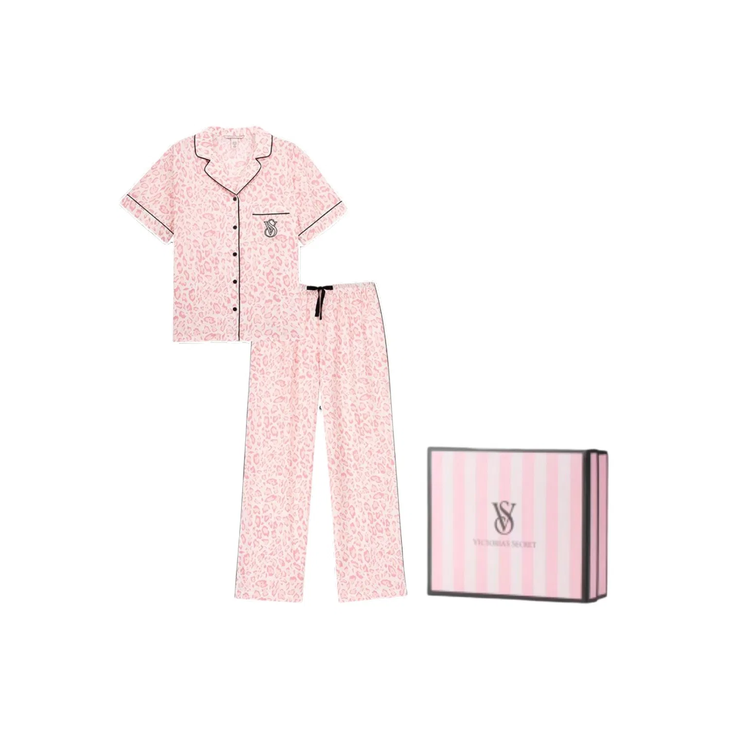 Женская пижама с леопардовым принтом Victoria's Secret, Pink Leopard Print
