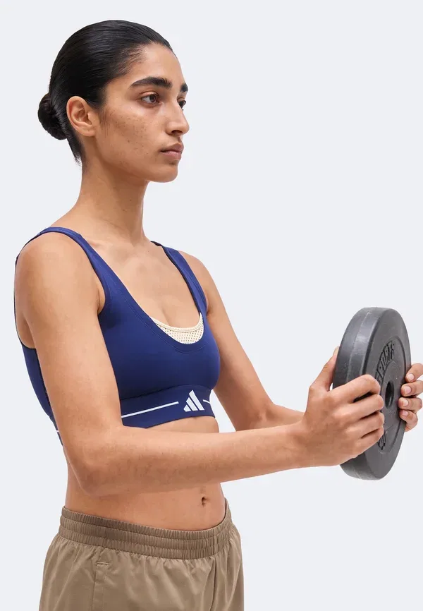 Спортивный бюстгальтер Adidas Performance, темно-синий — фото 4