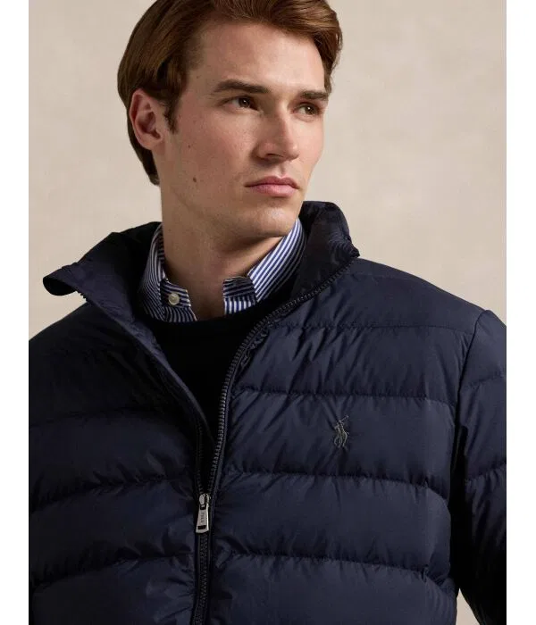 Мужская стеганая куртка-пуховик Polo Ralph Lauren, Blu Marino — фото 4