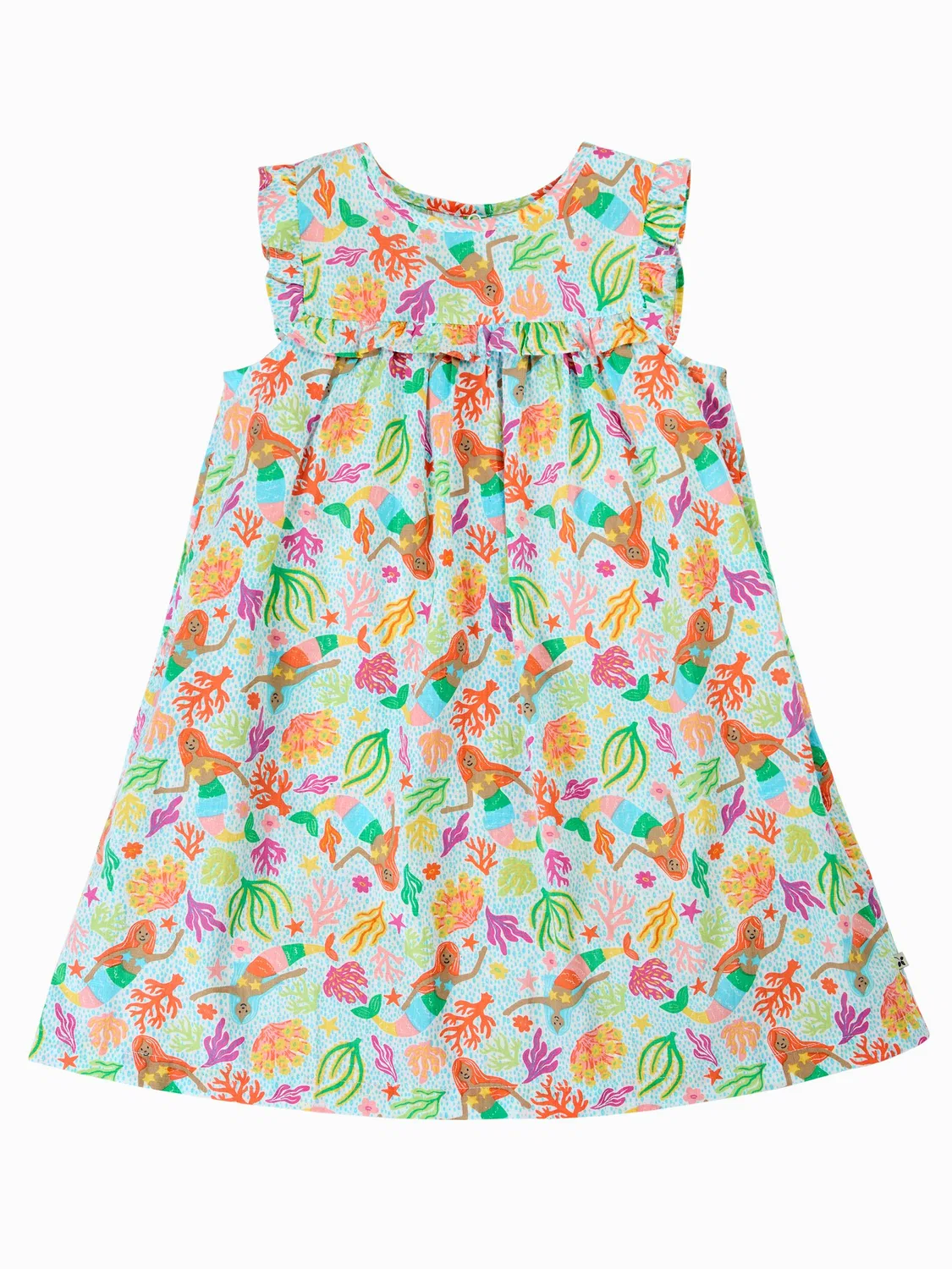 Платье летнее с воланами, модель Lora Frugi, синий