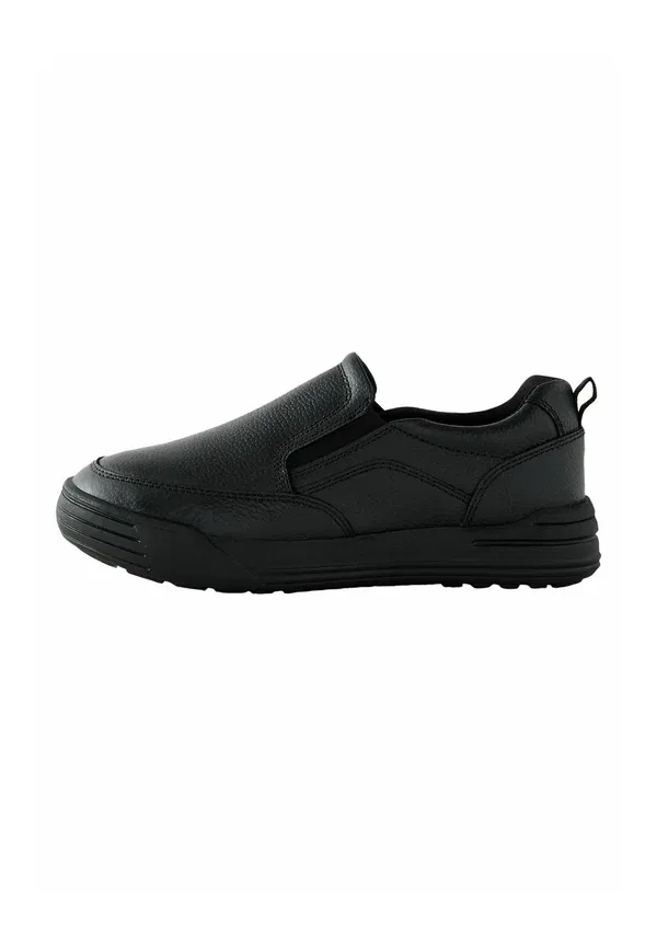 Туфли кожаные school loafers Next, черный