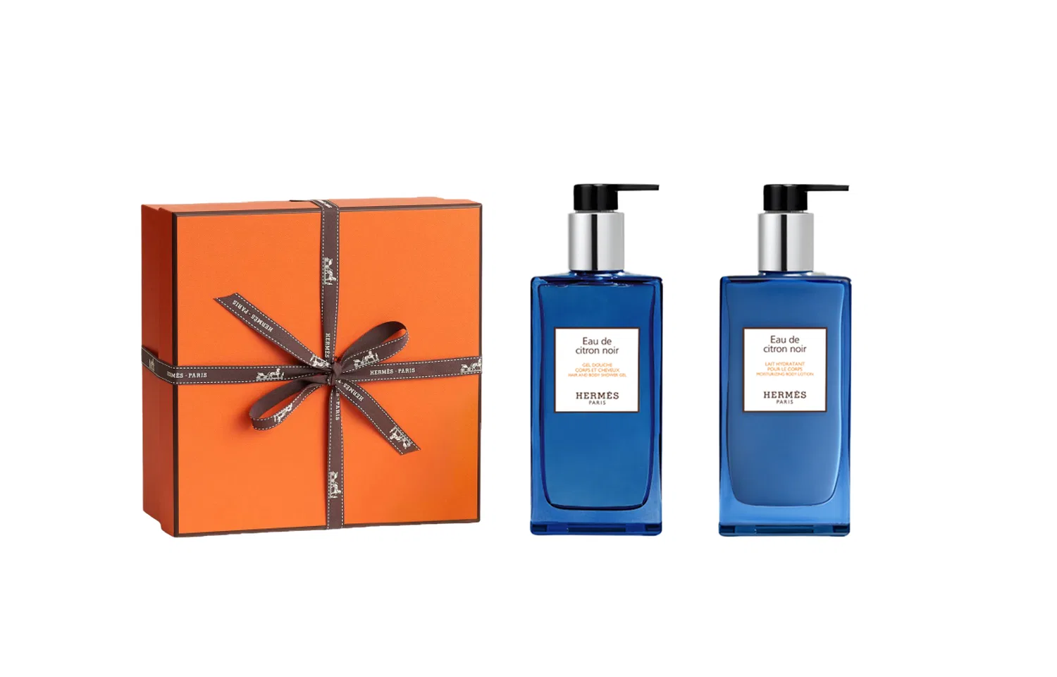 Набор для ухода за телом Black Lemon Shampoo и Black Lemon Moisturizing, HERMES, 200 мл+200 мл