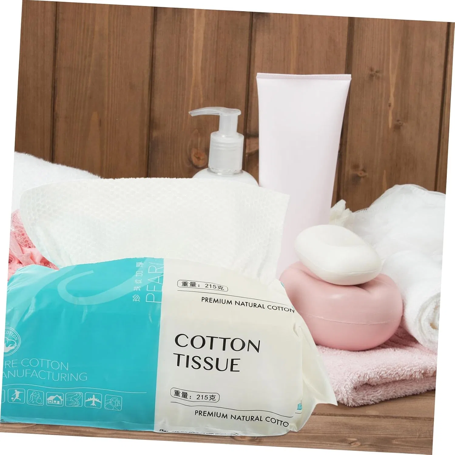 Салфетки для снятия макияжа Cotton, Healvian, 1 шт, 20x10x6 см — фото 3