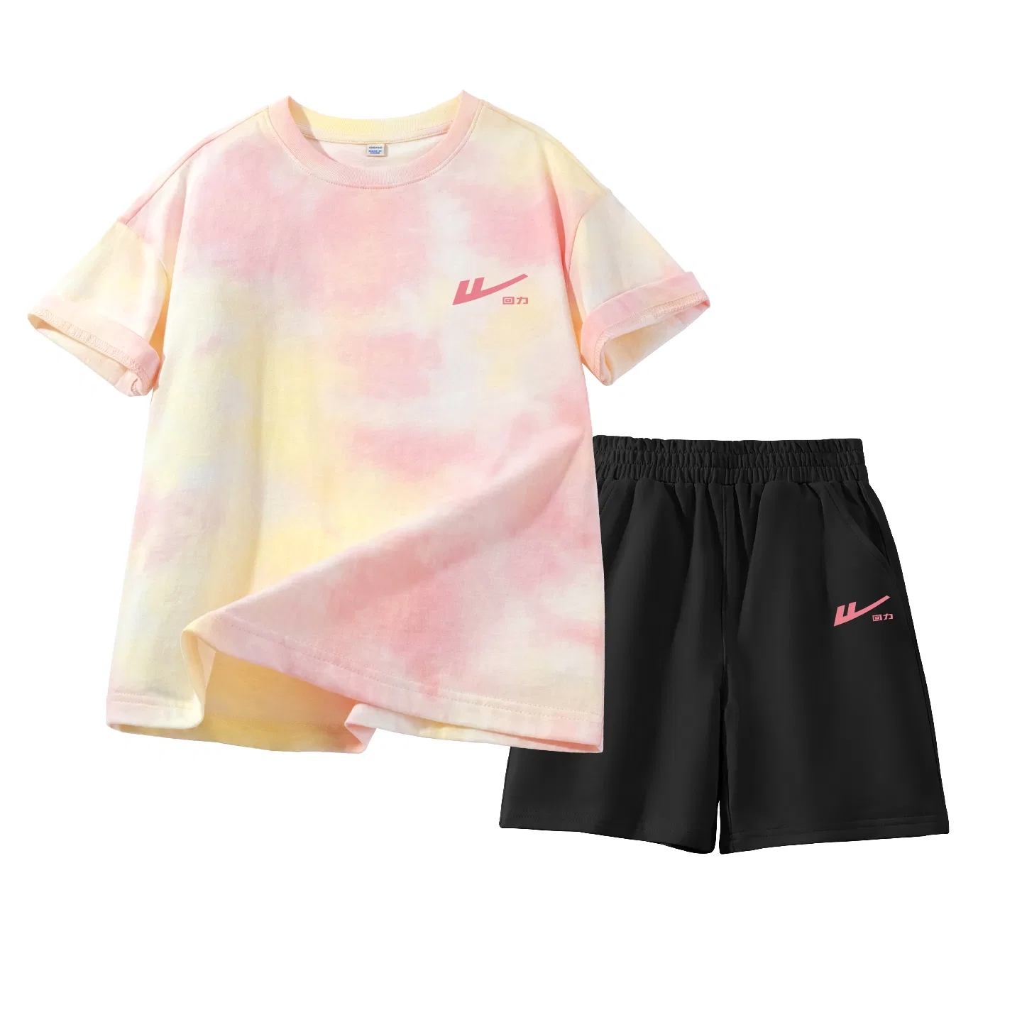 Детский спортивный комплект с круглым вырезом Pink Yellow/H Hook Pink K-Black/H Hook Pink K WARRIOR