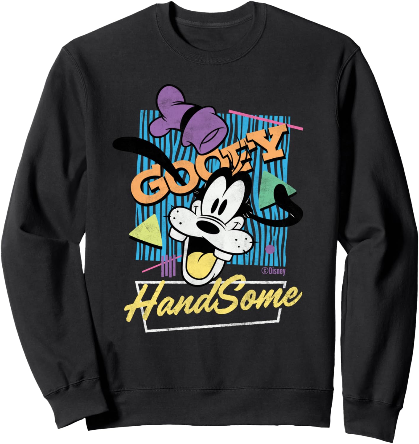 

Толстовка Disney Goofy Handsome в стиле ретро 90-х, винтажная, с эффектом потертости, черная, Черный, Толстовка Disney Goofy Handsome в стиле ретро 90-х, винтажная, с эффектом потертости, черная