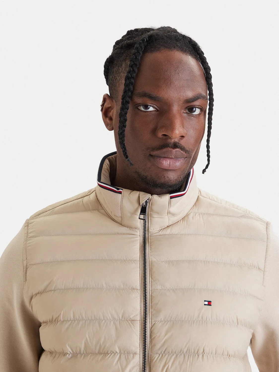 Мужская демисезонная куртка стандартного кроя Mix Media Ess Tommy Hilfiger, бежевый — фото 4