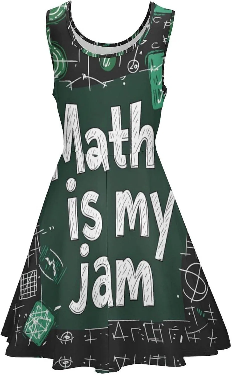 Женское летнее сарафан-майка с принтом Funny Math, Checkered — фото 3