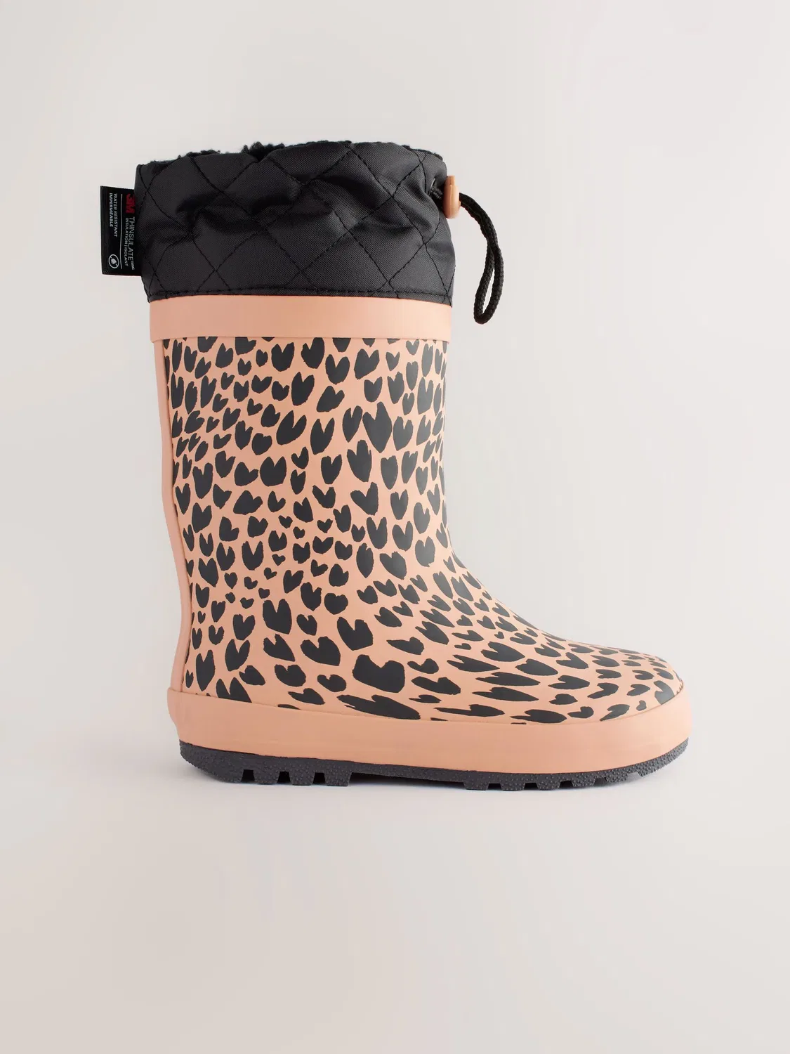 Резиновые сапоги Brown Animal Print Cuff Wellies Next, коричневый анималистичный принт — фото 2