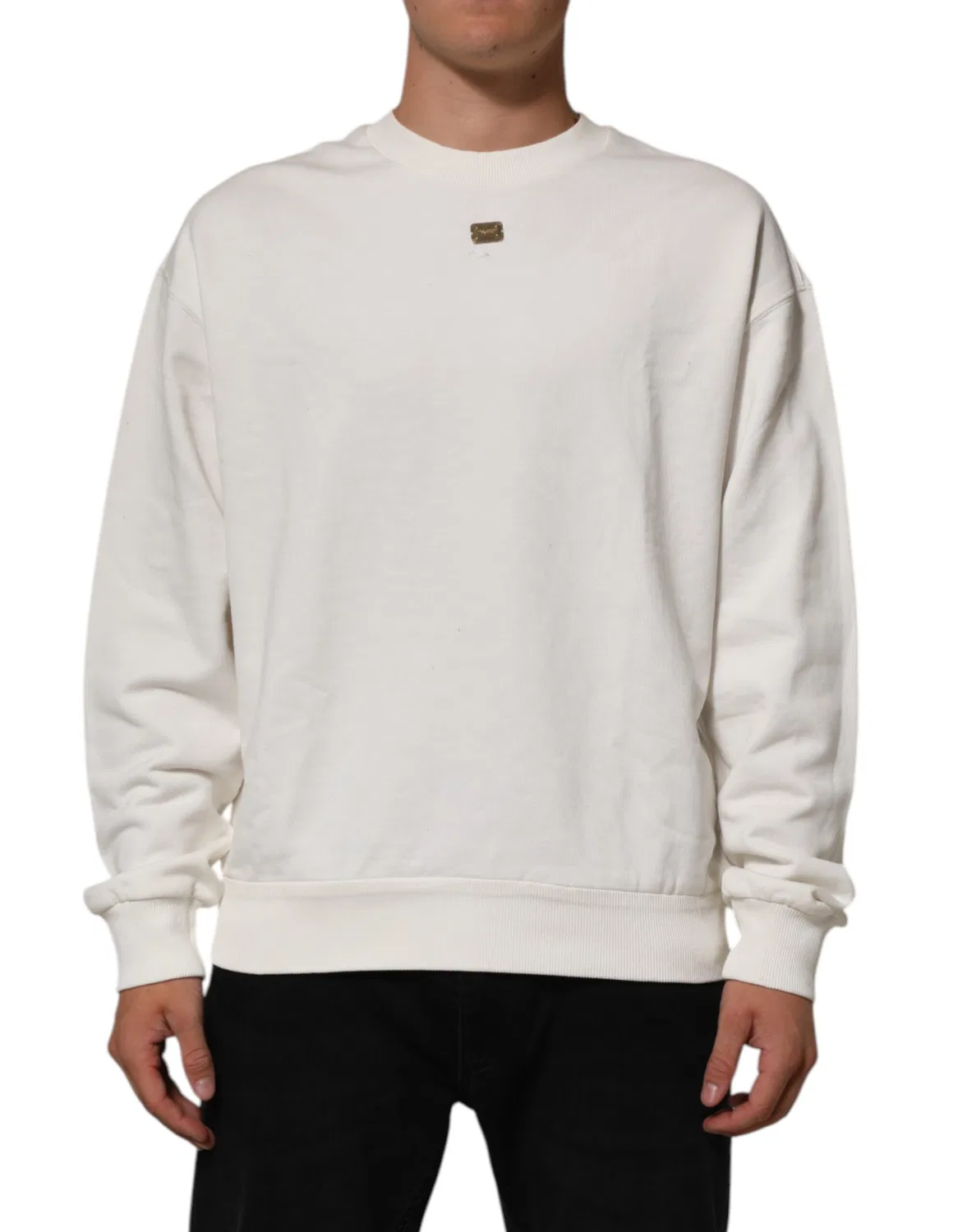 Мужской свитшот с логотипом Crew Neck Sweatshirt Dolce & Gabbana, White
