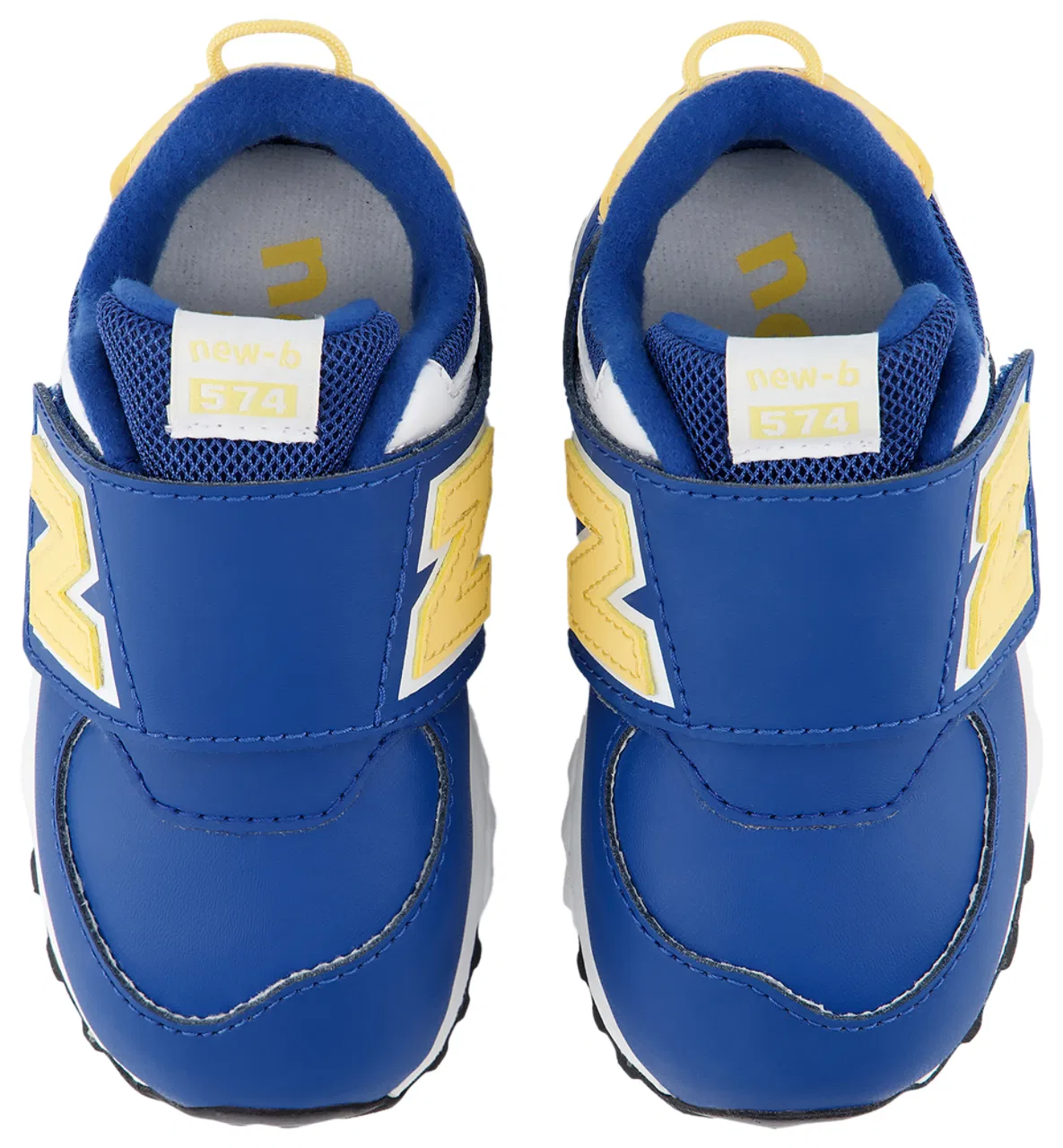 Детские кроссовки для мальчиков на липучках 574 NEW-B New Balance, Clementine/Atlantic Blue — фото 4