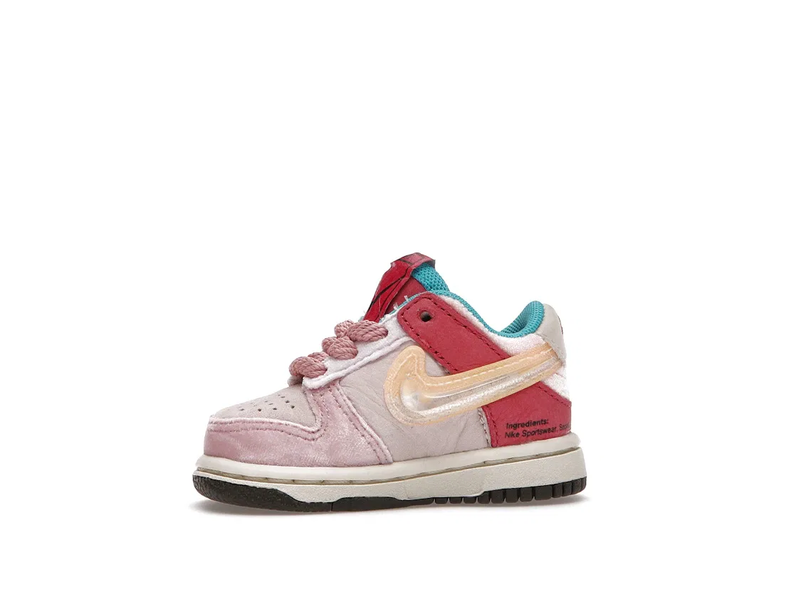 Детские кроссовки Lifestyle из натуральной кожи Nike Dunk Low Nike, Light Soft Pink Coconut Milk Pink Glaze — фото 3