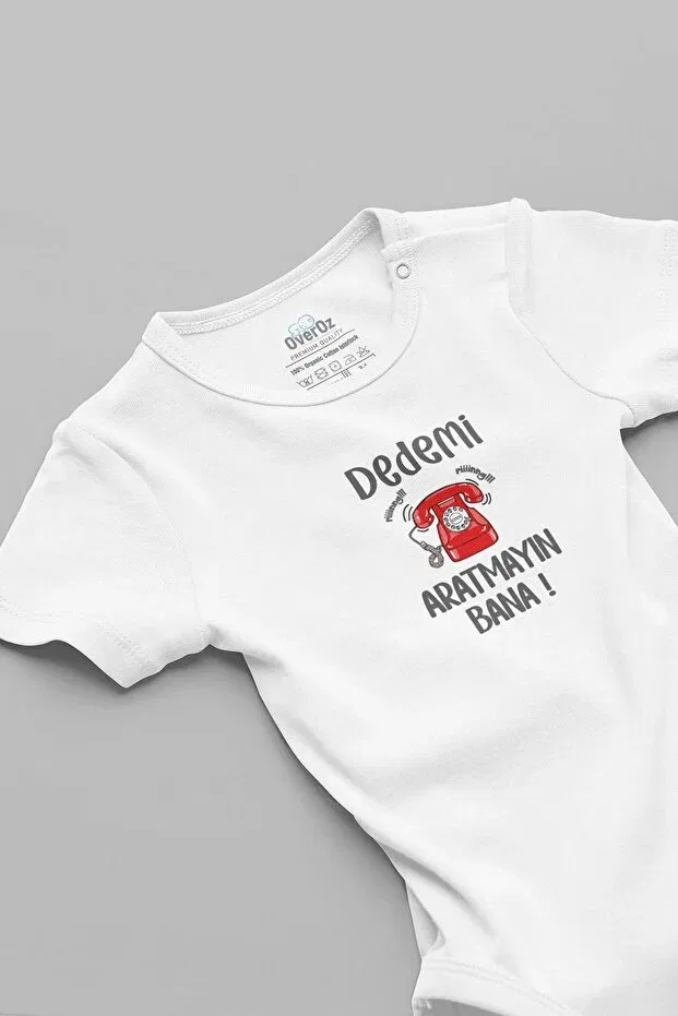 Детское боди с принтом Don't Make My Grandfather Look For Me Overoz, White Grandpa