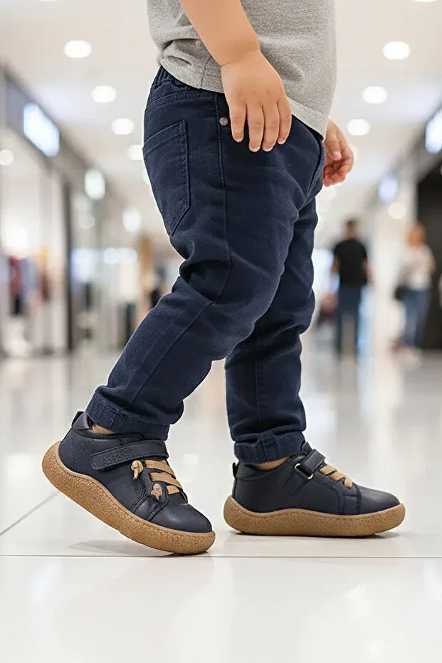 Детские кроссовки для мальчиков кожаные Kiko Kids, Navy Blue — фото 3