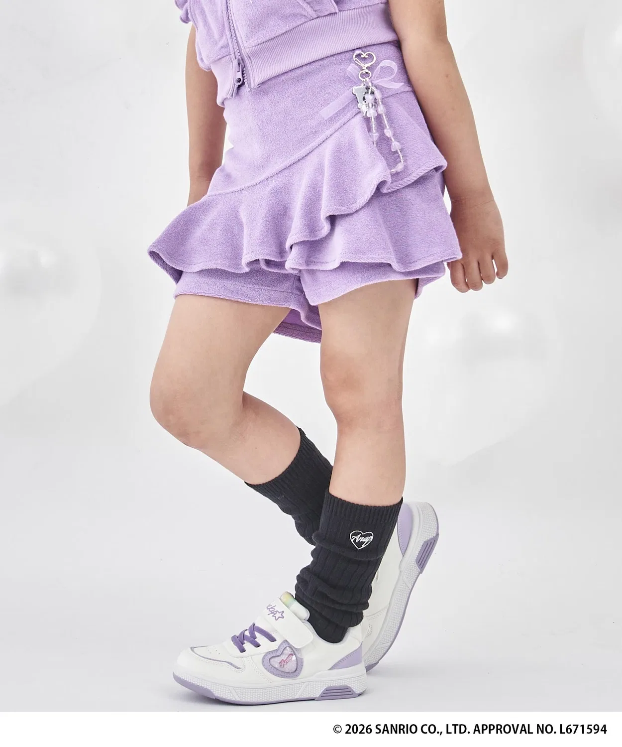 Детская юбка-шорты из махровой ткани с воланами, с charm ANAP kids, Lavender — фото 3