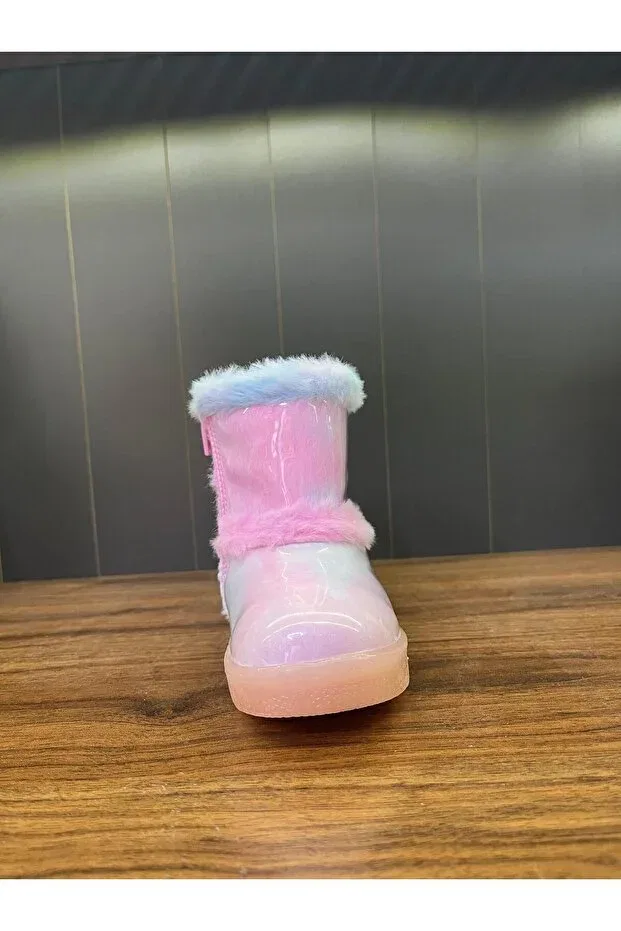 Детские ботинки для девочек с принтом Peli girls' fuchia light feather boots Vicco, Fluoria — фото 4