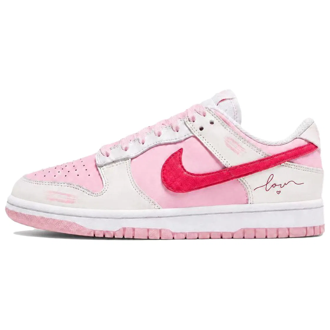 Детские кроссовки для скейтбординга Nike Dunk, Pink-Shopping Bag — фото 3