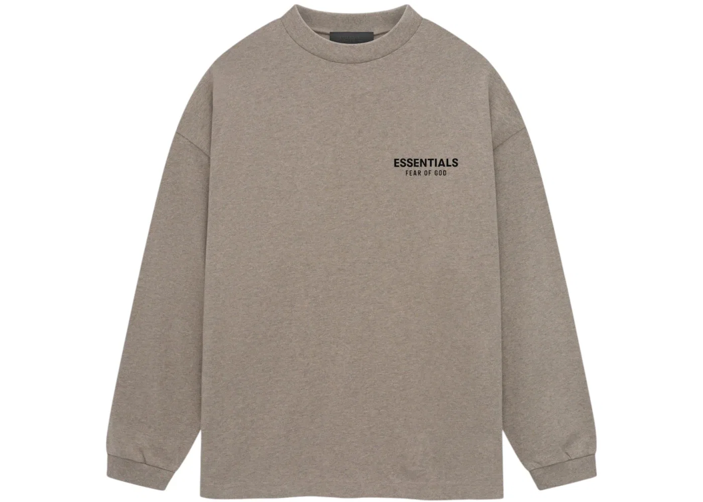 Мужская футболка с длинным рукавом Fear of God Essentials, Heather Gray