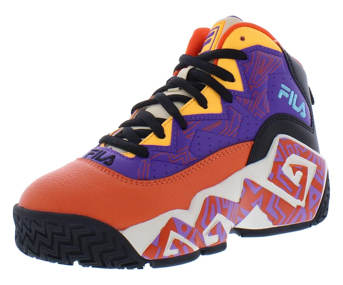 Детские кроссовки для мальчиков с закрытым носком Kid's Fila Mb Fila, Purple Orange Black