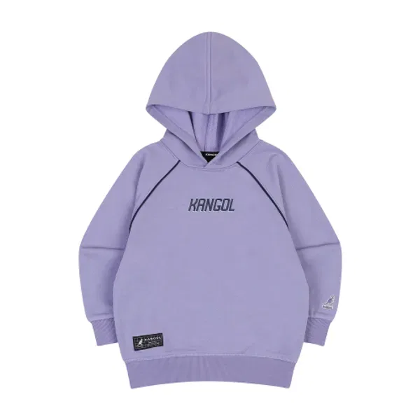 Худи с деталями пайпинг и принтом, qd 0002, Kangol Kids, фиолетовый