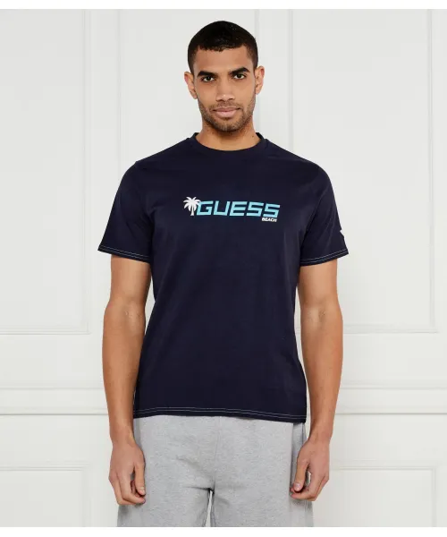 

Футболка с логотипом Palm Regular fit Guess Underwear, синий
