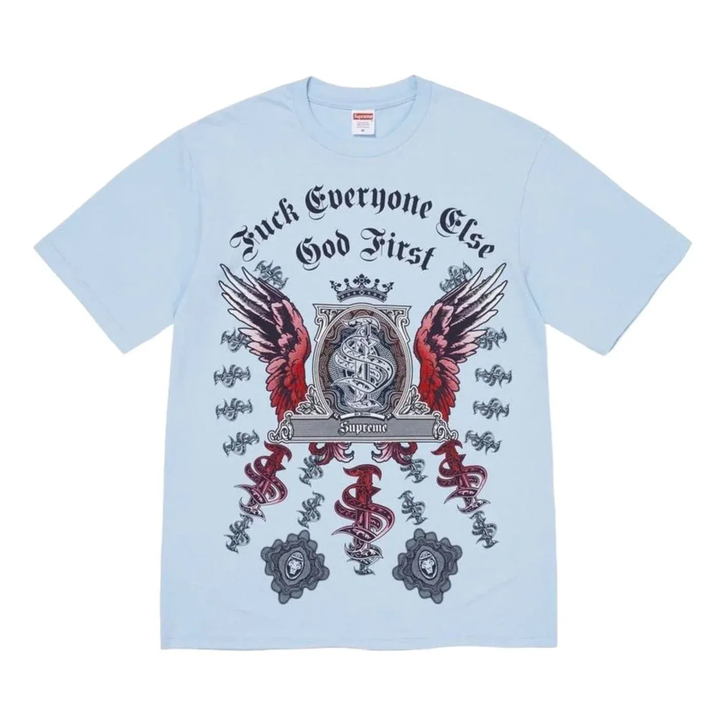 Мужская футболка FW26 Money T-Shirt 'Powder Blue' Supreme, Powder Blue