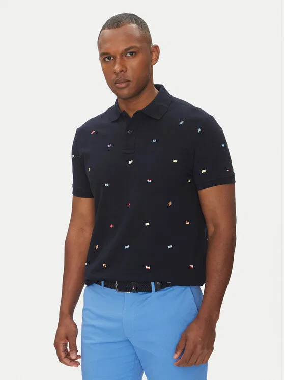 Поло regular fit Critter Tommy Hilfiger, темно-синий