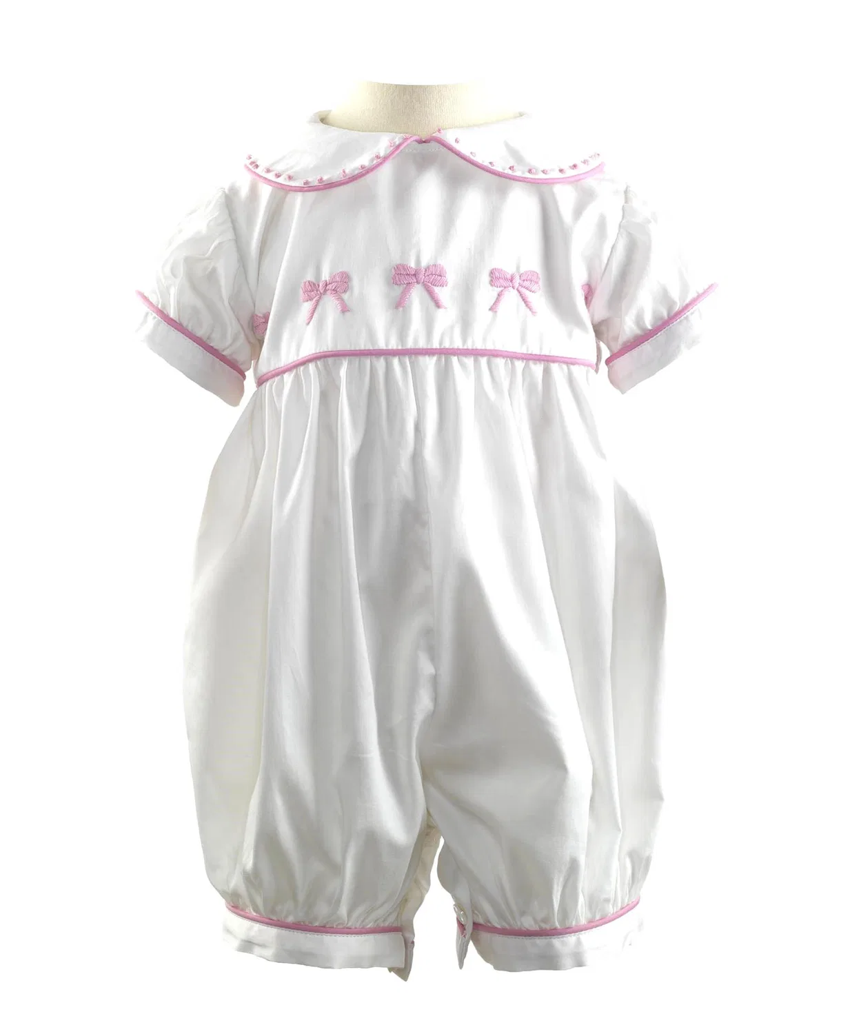 Детский боди-комбинезон с вышивкой Ribbon Baby Shirt Rachel Riley, Ivory — фото 2