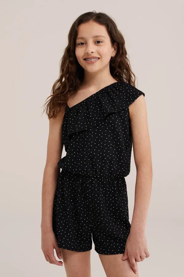 Комбинезон в горошек Jumpsuit We Fashion, черный
