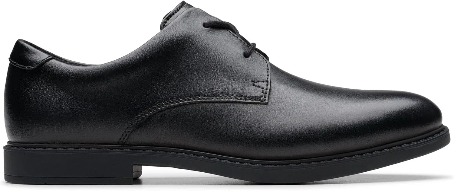 Детские туфли-оксфорды для мальчиков Scala Loop Y Clarks, Black Leather — фото 2