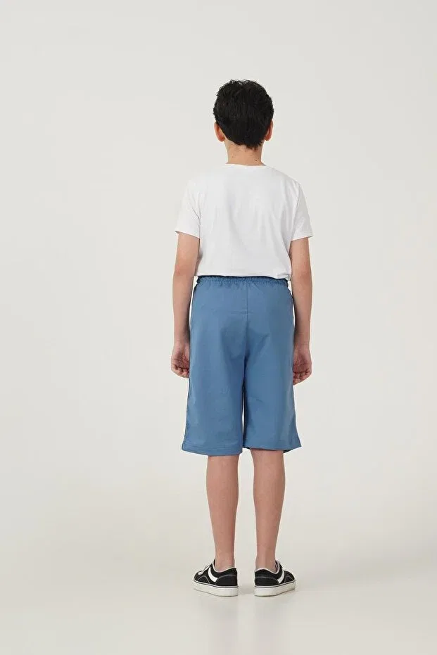 Детские шорты для мальчиков с боковыми полосками Mışıl Kids, Element Blue — фото 4