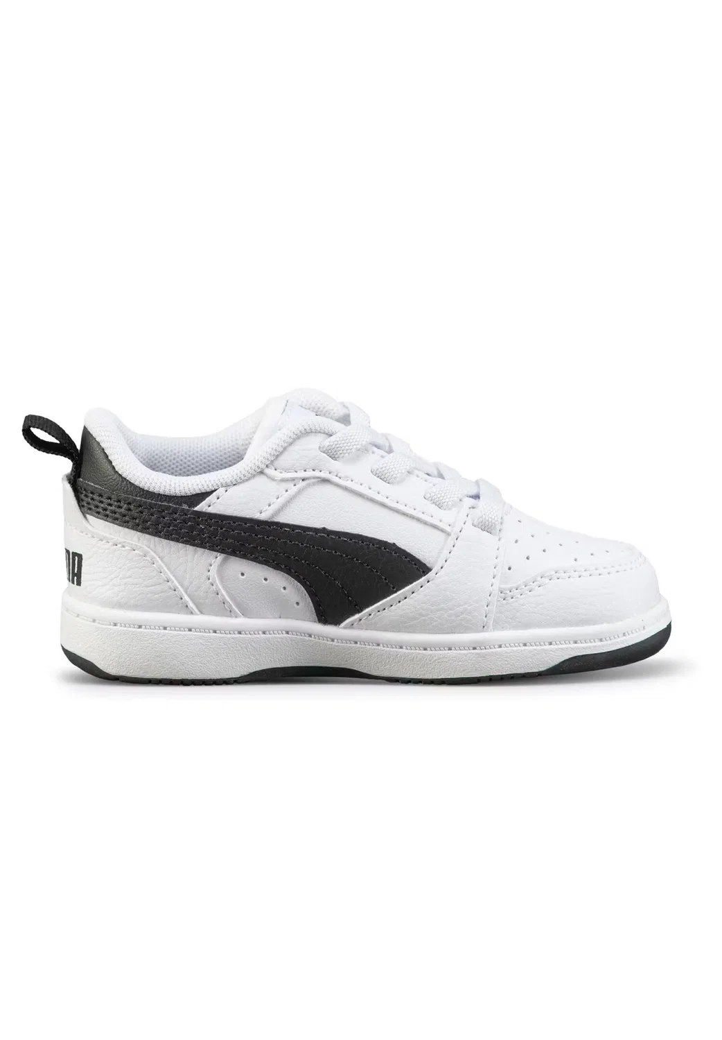Детские кроссовки с брендовым дизайном Puma Rebound V6 Lo AC PS, Puma, Weiß Schwarz — фото 2