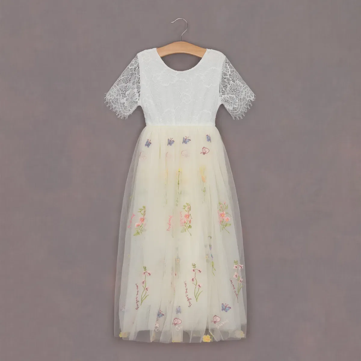 Платье с вышивкой Enchanted Uk Flower Girl Boutique, Ivory — фото 4