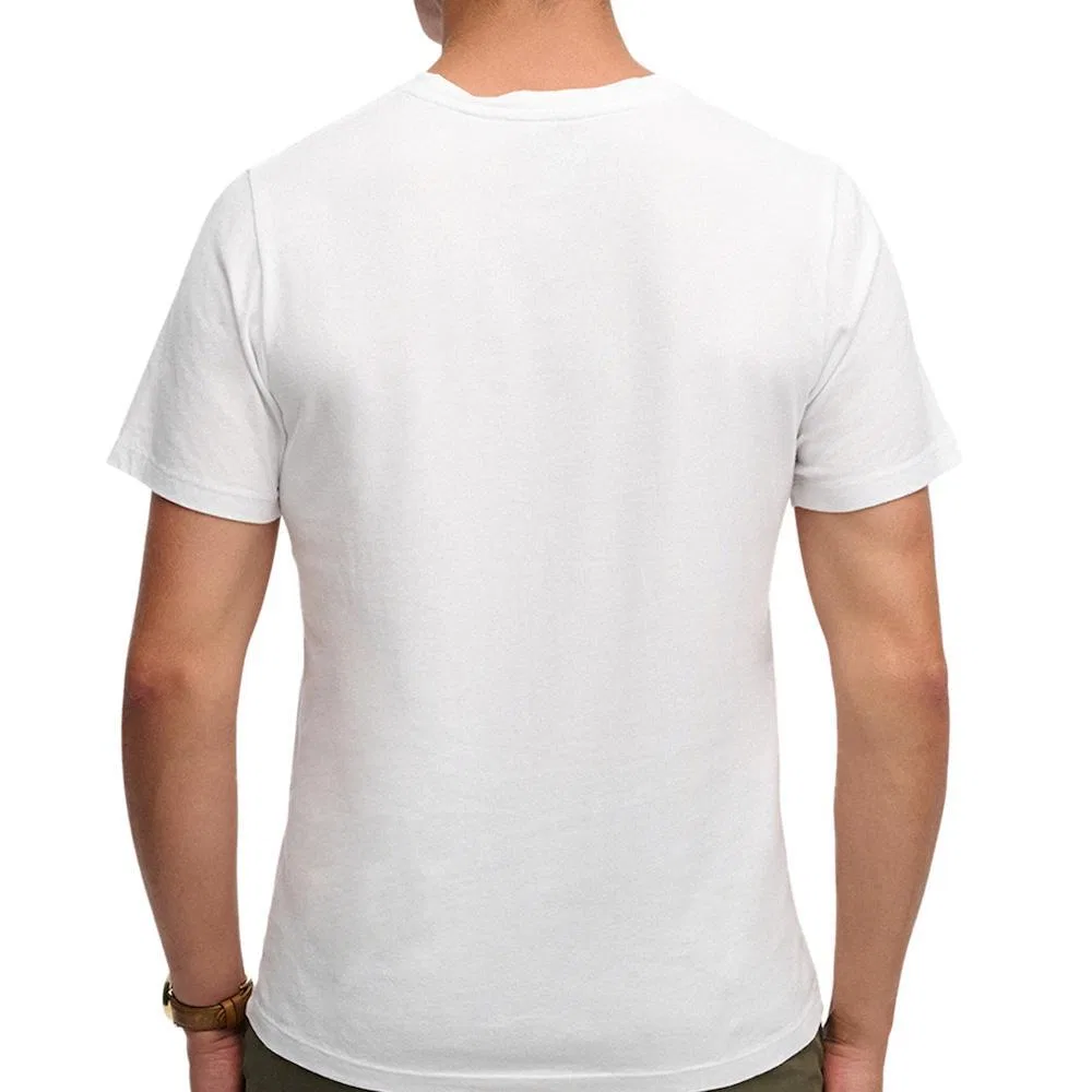 Мужская хлопковая футболка Superdry Classic Essential, Weiß — фото 3