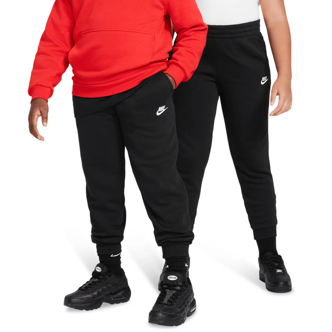 Спортивные брюки для мальчиков NSW Club Fleece Nike, черный/белый