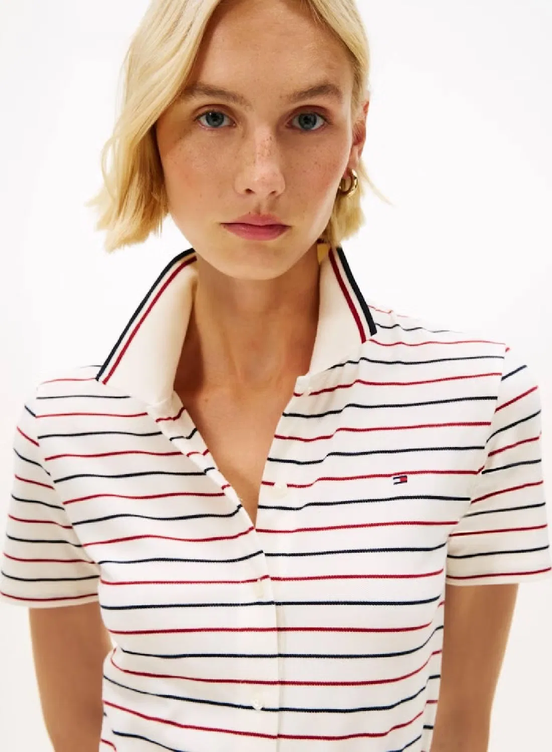 Платье-поло миди с ремнем Tommy Hilfiger, белый — фото 2