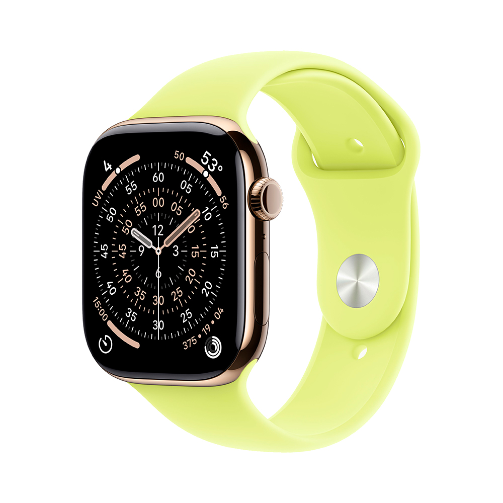 

Умные часы Apple Watch Series 11 (GPS+Cellular), 46 мм, Gold Titanium Case/Neon Yellow Sport Band - M/L, Золотой, Умные часы Apple Watch Series 11 (GPS+Cellular), 46 мм, Gold Titanium Case/Neon Yellow Sport Band - M/L