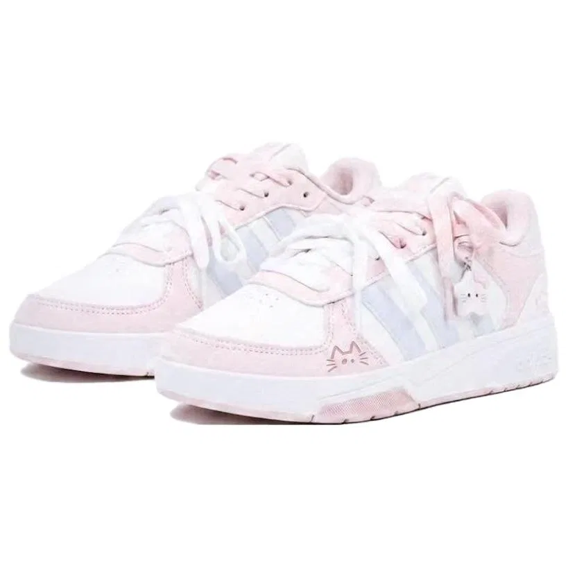 Детские кроссовки с принтом Adidas COURTBEAT, Blue Star Mimi-Blue Pink-Custom — фото 4