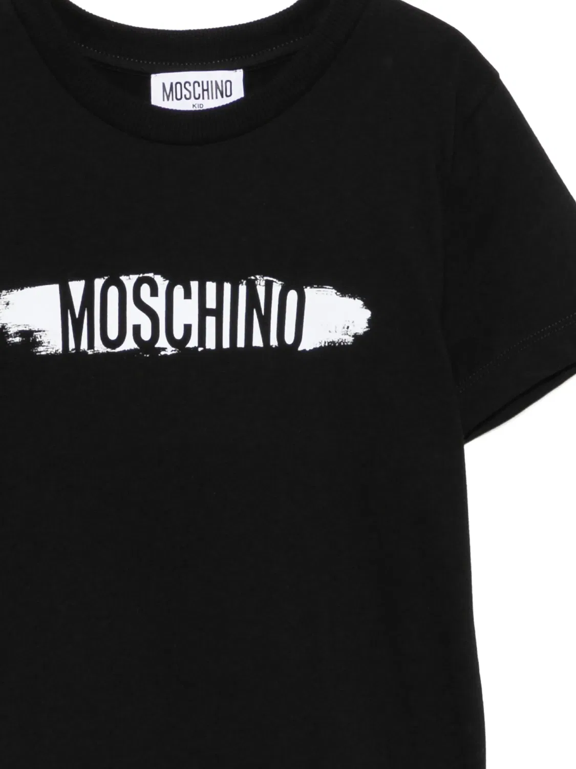 Хлопковая футболка с логотипом Moschino, черный — фото 2